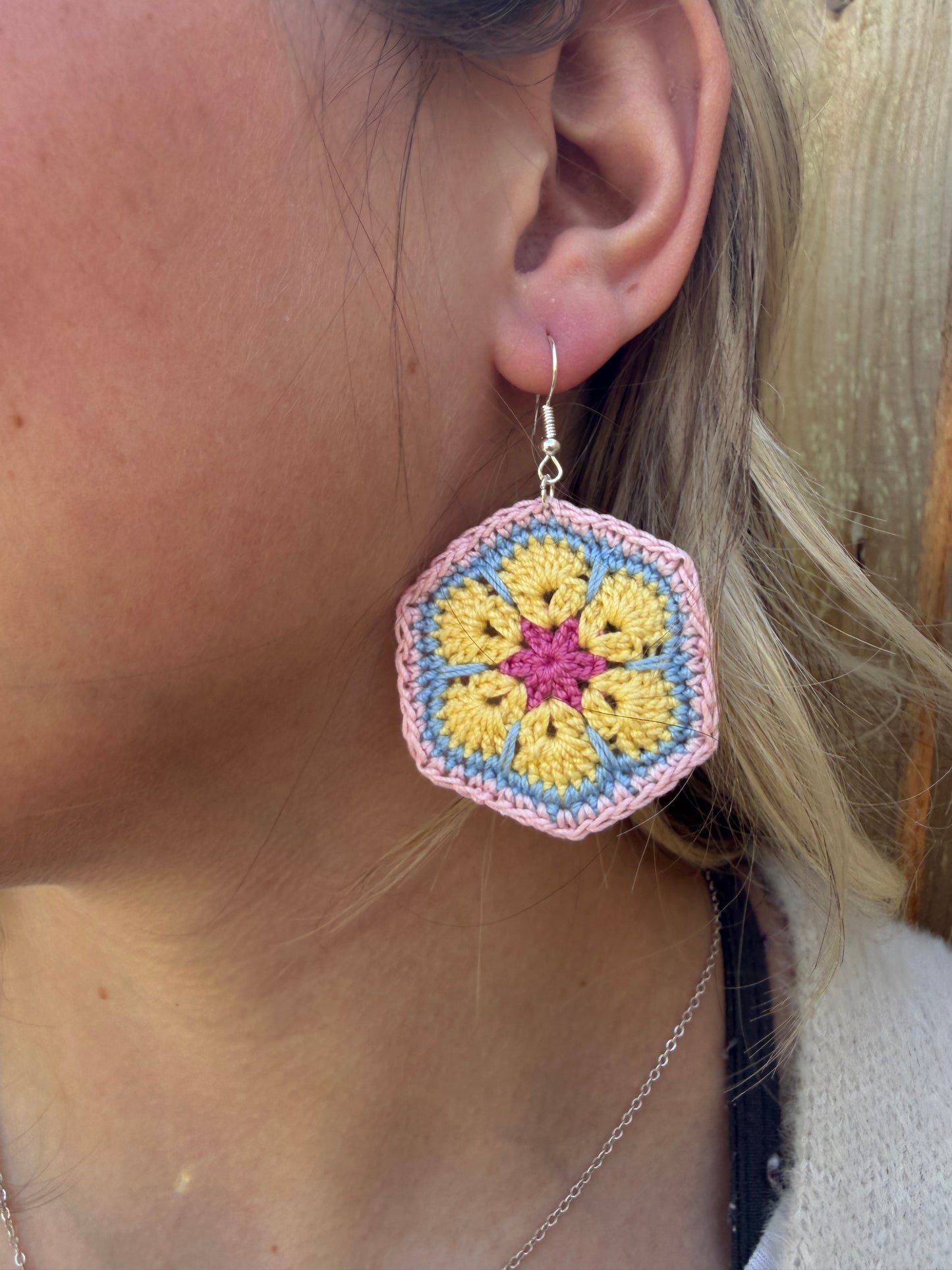 GOSHEN — African Flower Statement Earrings