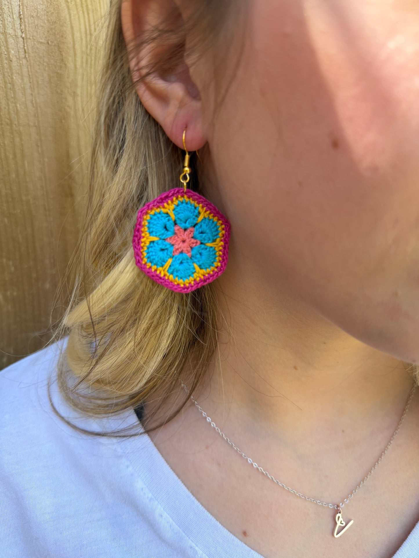 GOSHEN — African Flower Statement Earrings