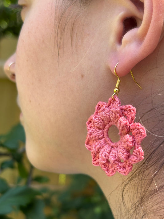 RAHAB Crochet Flower Earrings – Handmade Floral Jewelry with a Redemptive Story