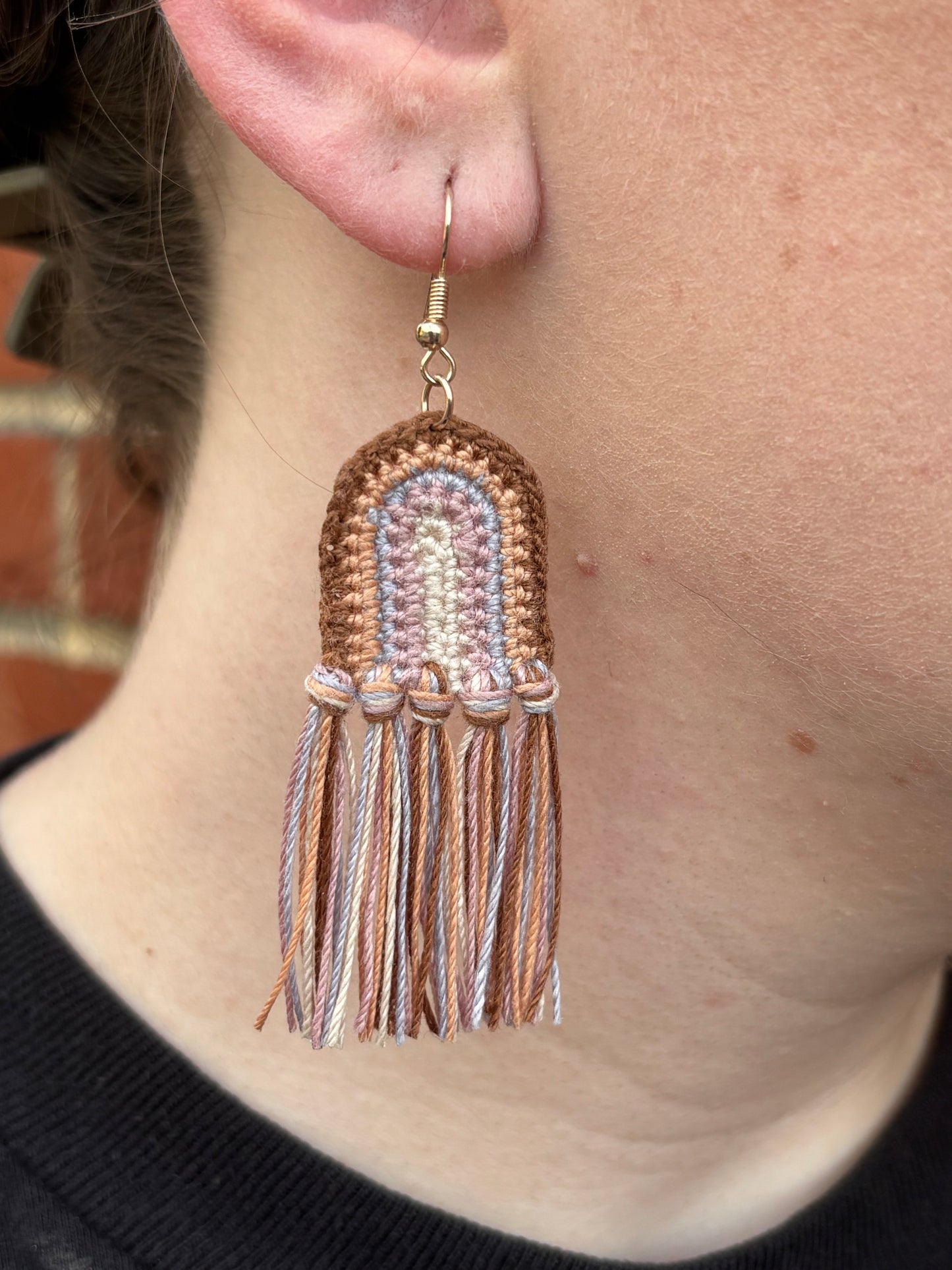 COVENANT Crochet Rainbow Earrings – Boho Tassel Jewelry Inspired by Promise